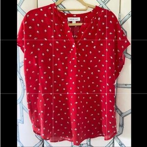 Amour Vert silk short sleeve blouse